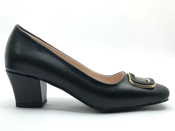 Mehtap Toka Detaylı Topuklu Kadın Klasik Ayakkabı - Resim 3