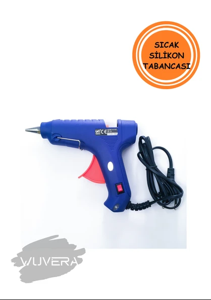 Wuvera 20W Sıcak Silikon Tabancası – Çekme Eritme Tabanca & Şeffaf Mum Yapıştırıcı – Hızlı ve Güçlü Yapıştırma Çözümü! - 2