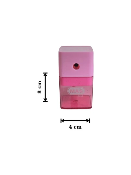 Mas Masa Tipi Metal Kollu Büyük Pembe Kalemtraş 6734 - 3