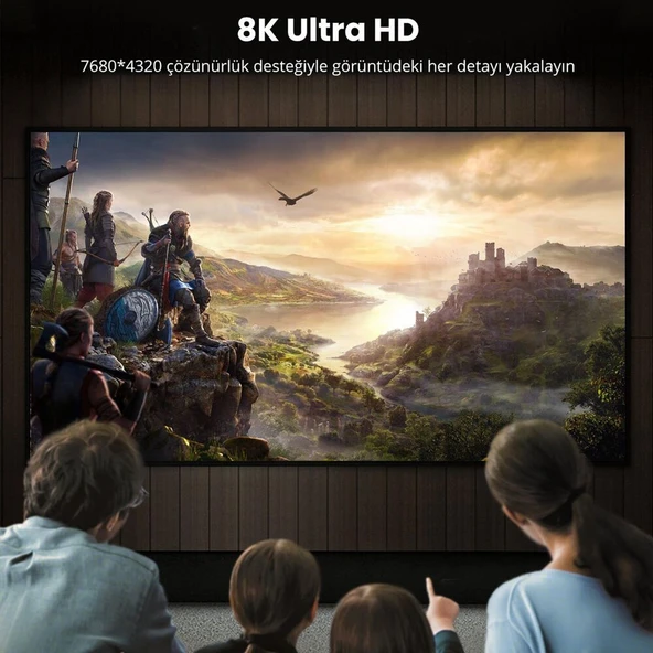 UGREEN 80392 DP114 Ultra HD 8K 60Hz Çözünürlük Displayport to Displayport 1.4 Örgülü Kablo 2metre - 2