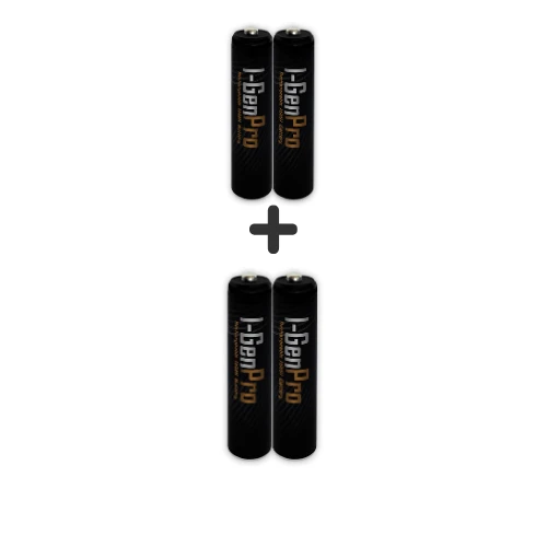 I-Gen P176 2 Adet AA Pro 2950 mAh Şarjlı Kalem Pil + 2 Adet AAA Pro 1100 mAh Şarjlı İnce Kalem Pil 1.2V NI-MH