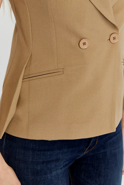 Vizon Regular Fit Astarlı Dokuma Yelek - 3