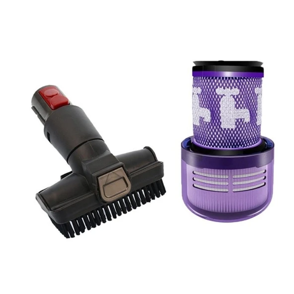 Dyson V12 Detect Slim Absolute Dikey Şarjı Süpürge ile Uyumlu Filtre ve Mobilya Fırçası Seti