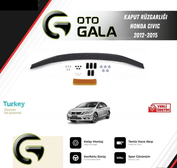 KAPUT RÜZGARLIĞI HONDA CIVIC 2012-2015
