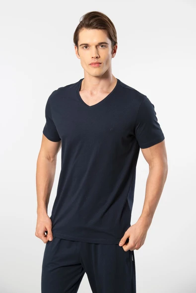 Cacharel Erkek Kısa Kollu Modal Pijama Takımı - Resim 4