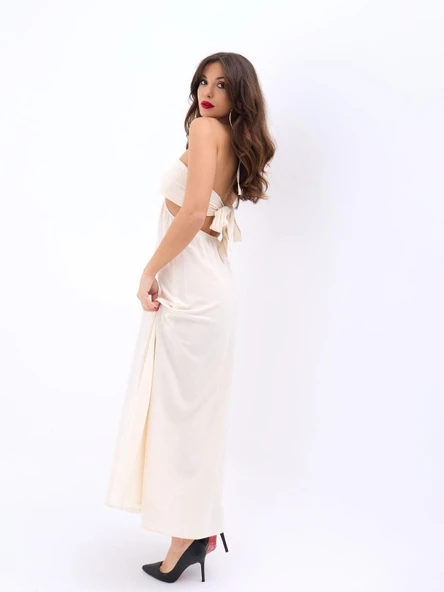 7024 ELBİSE-BEJ - Resim 5