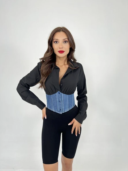 6963 GÖMLEK-SİYAH - Resim 2