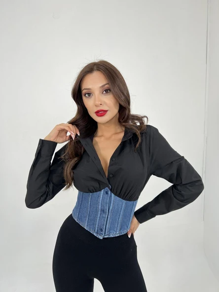 6963 GÖMLEK-SİYAH ürün görseli