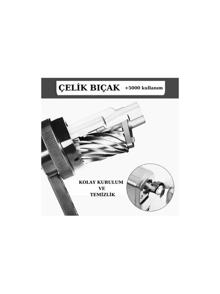 Mas Masa Tipi Metal Kollu Büyük Mavi Kalemtraş 6734 - 4