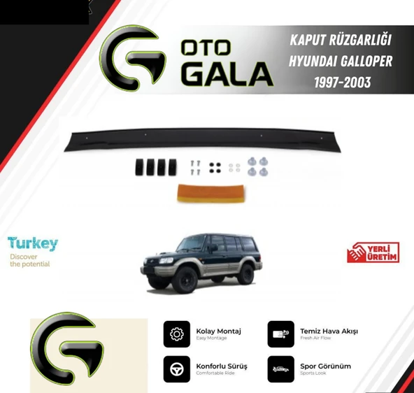 KAPUT RÜZGARLIĞI HYUNDAI GALLOPER 1997-2003
