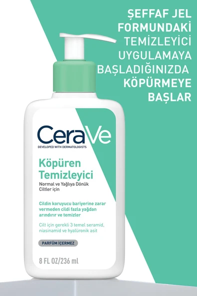 Cerave Normal Ve Yağlı Ciltler İçin Köpüren Temizleyici 236 ml - 7