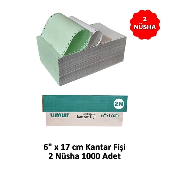 UMUR Kantar Fişi 6x17 2 Nüsha 1000 li - Resim 2