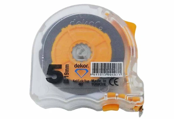 Dekor 407 Şeffaf Şerit Metre 5 Metre 19 Mm