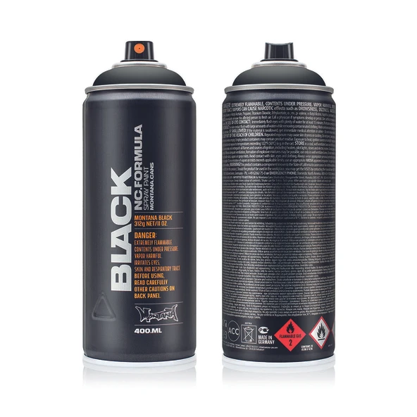 Montana Black Sprey Boya 400ml Black Sprey Boya BLK9001
