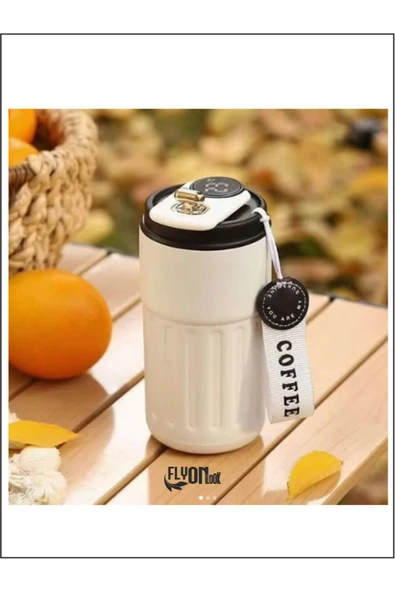 Dijital Led Göstergeli 316 L Palanmaz Çelik 400 ML Termos Kupa Bardak Çift Yalıtımlı Kahve Fincan - 2