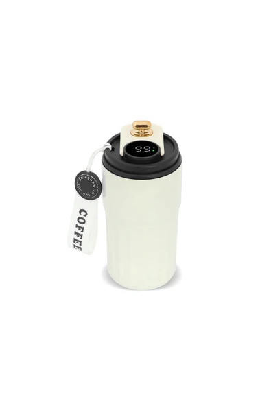 Dijital Led Göstergeli 316 L Palanmaz Çelik 400 ML Termos Kupa Bardak Çift Yalıtımlı Kahve Fincan - 3