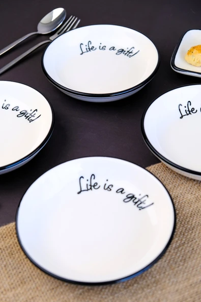 Tabak Evi Motto Gift Tabak 240cc 4 lü 15x15x2cm - 3