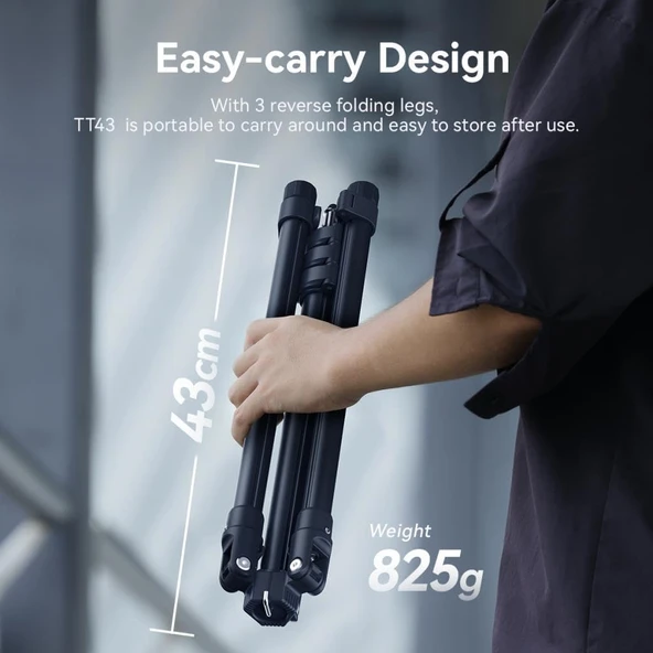 Katlanabilir Işık Ayağı Tripod TT43 Işık Standı Alüminyum, 180 ° Ters Çevrilebilir Ayaklar 75/190cm - 5