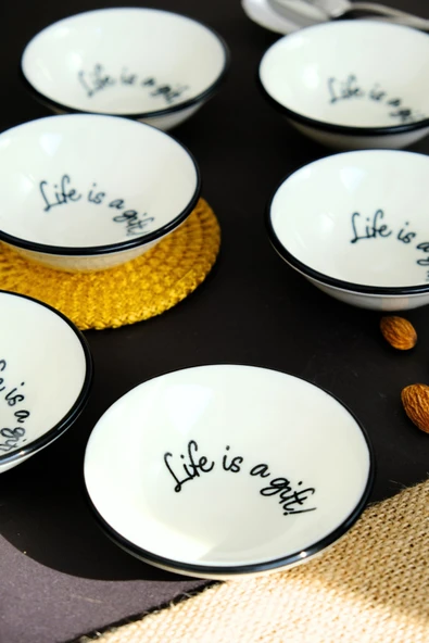 Tabak Evi Motto Gift Mini Kase 90cc 6 lı 10x10x3cm - 3