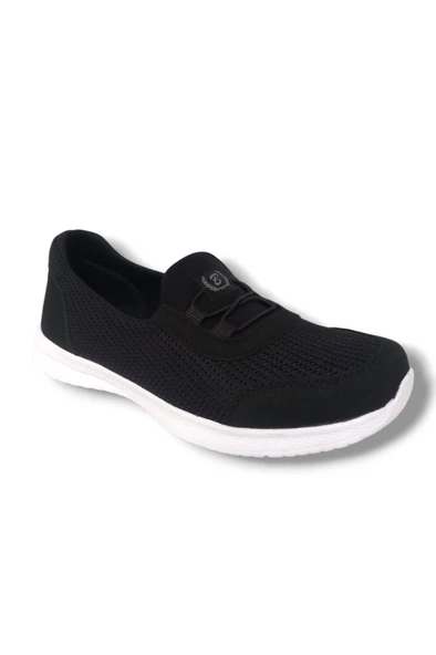Black Sea 575-25 Anorak Slip On Anatomik Kadın Sneaker Siyah Beyaz ürün görseli 1