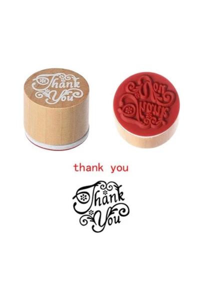 Ahşap Damga 3’lü Mühür Set Love - Miss You - Thank You Temalı - Resim 7