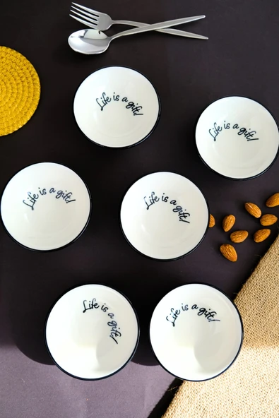 Tabak Evi Motto Gift Mini Kase 90cc 6 lı 10x10x3cm