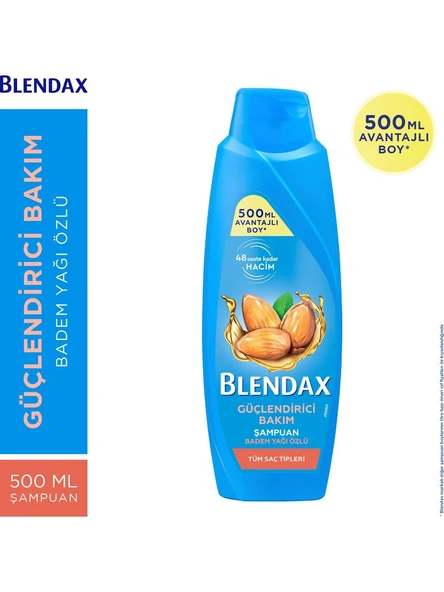 Blendax Güçlendirici Bakım Şampuan Badem Yağı Özlü 500 ml - 2