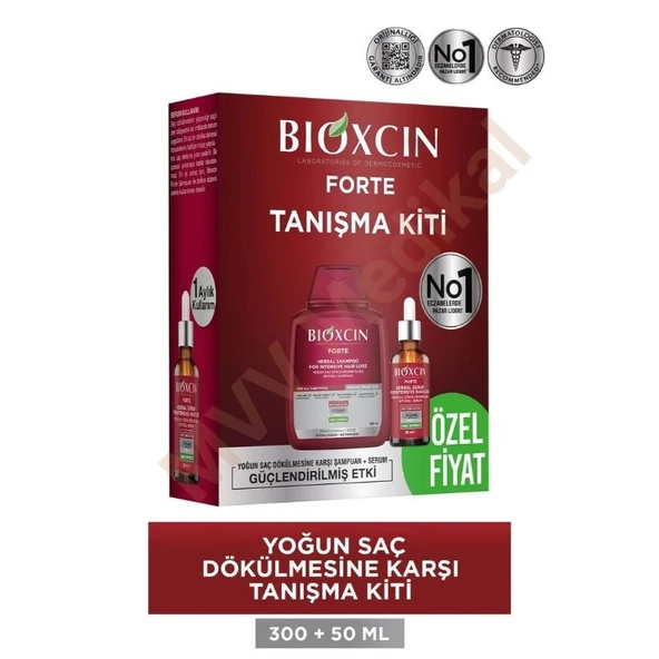 BİOXCİN Forte Tanışma Kiti - Şampuan 300 ml  ve  Serum 50 ml