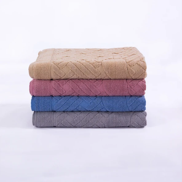 Homedius Ayak Havlusu Kalın Zikzak - Pembe 2'li - 50x70 cm - 5