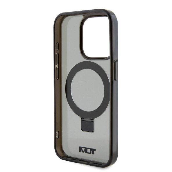 TUMI iPhone 15 Pro Kılıf TUMI Orjinal Lisanslı M-safe Şarj Özellikli PC TPU Metal Logolu Ring Standlı Kapak - Resim 7