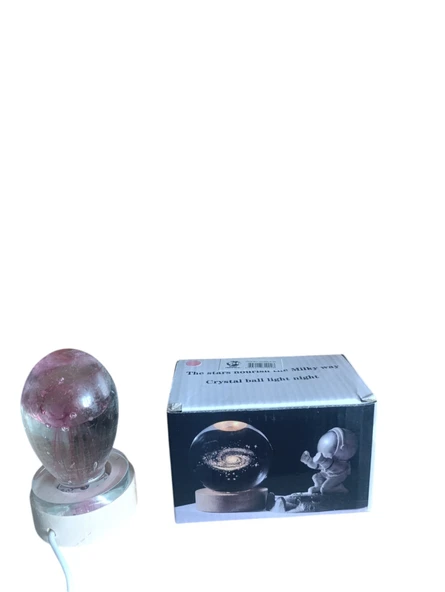 Deniz  anası temalı ışıklı ahşap altlıklı kar küre - Resim 3