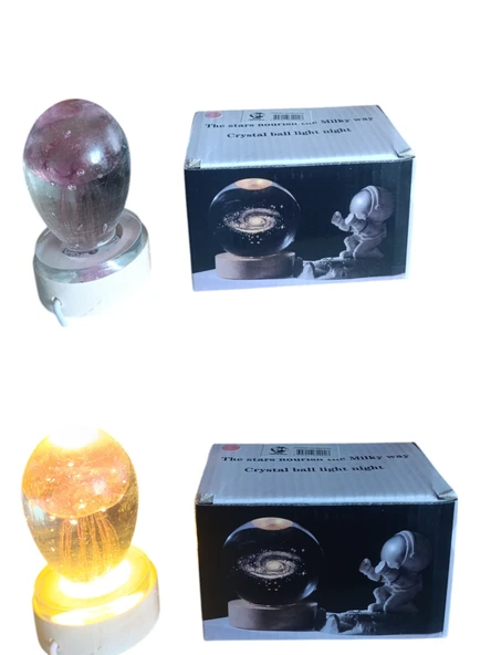 Deniz  anası temalı ışıklı ahşap altlıklı kar küre - Resim 9