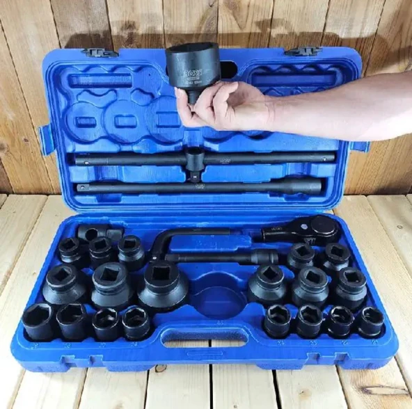 BOSS 26 Parça 3/4" Darbeli Ağır Lokma Takımı