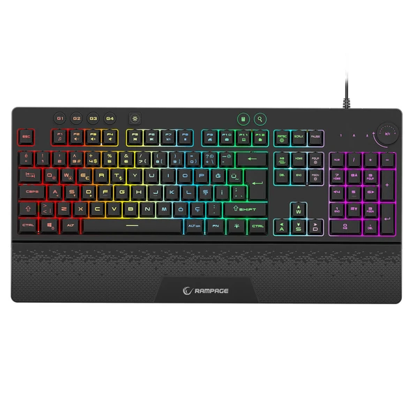 Rampage Eclipse Q Türkce RGB Kablolu Oyuncu Klavye Mouse Seti