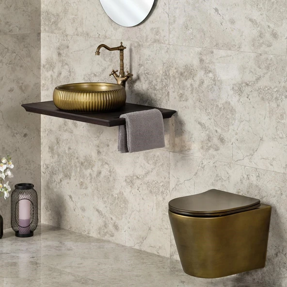 LENA ASMA KLOZET KAPAK DAHİL (MAT BRONZ) ET-H201BR - 3