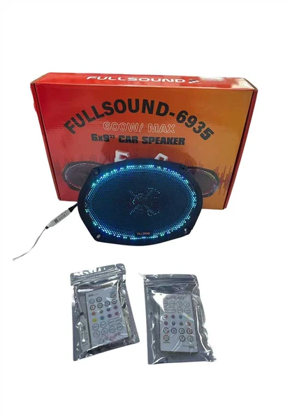 FULLSOUND-6935 6X9 Oval Oto Hoparlör Takımı RGB IŞIKLI 2adet ürün görseli 1