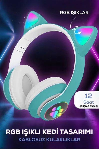 Kedi Figurlu Kulaklık - Resim 3