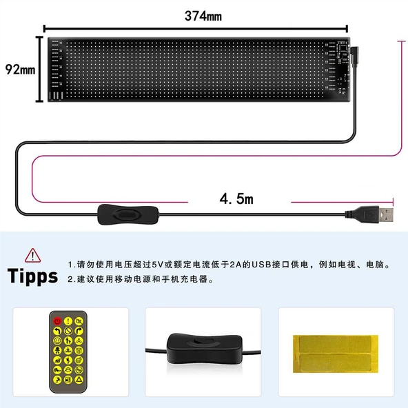 9X37 CAMA YAPIŞAN MATRIX PANEL LED EKRAN - 2