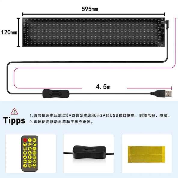12X60 CAMA YAPIŞAN MATRIX PANEL LED EKRAN - 2
