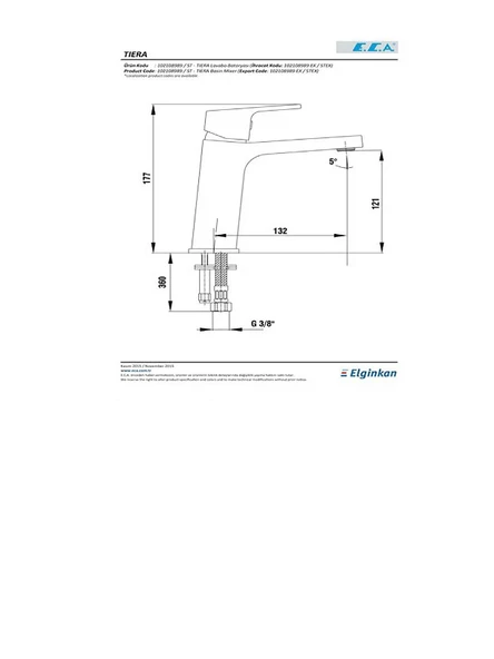 ECA TIERA LAVABO BATARYASI GECBT0989 - 2