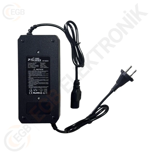 HIGHTEK HT-6024 60V 24A Elektrikli Bisiklet Ve Motorsiklet Şarj Adaptörü - 2