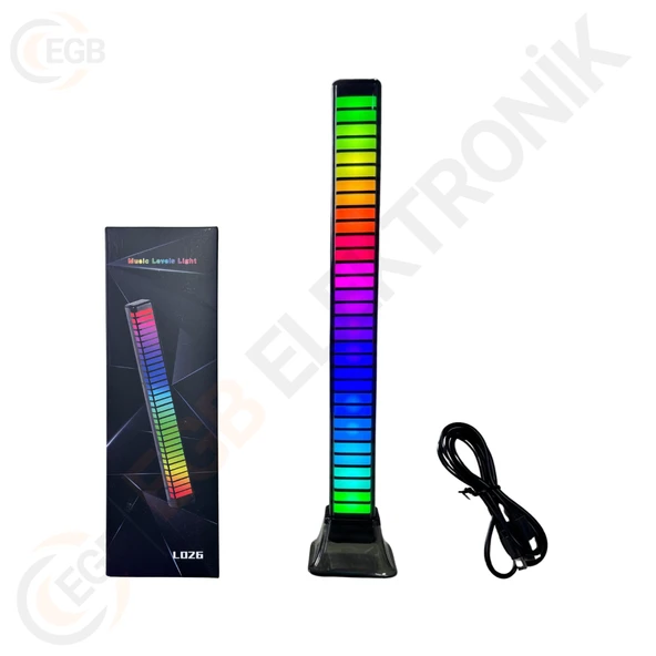 HIGHTEK rgb Sese Duyarlı Dik Ekolayzer 26cm L026