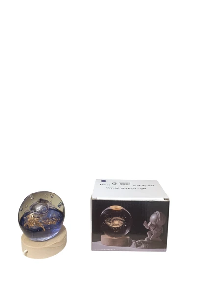 Ahşap altlıklı ışıklı küre - 4