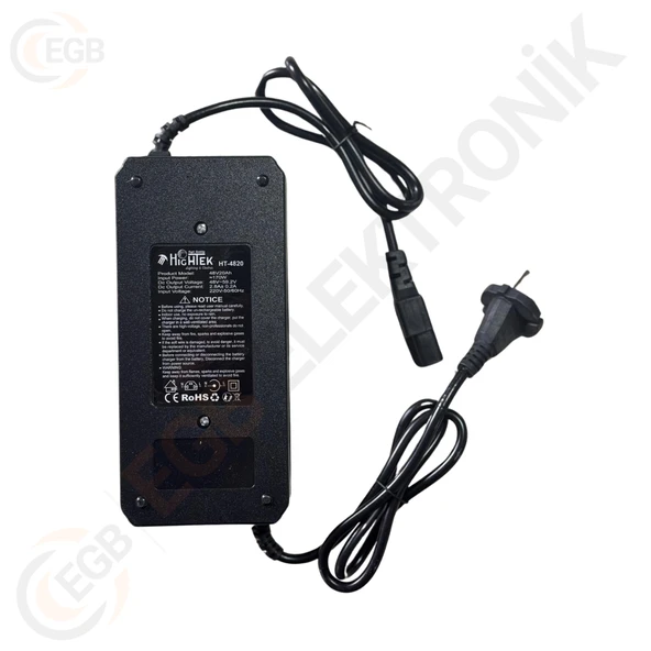 HIGHTEK HT-4820 48V 20A Elektrikli Bisiklet Ve Motorsiklet Şarj Adaptörü - 2