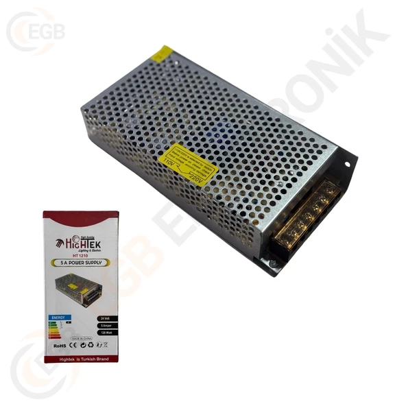 HIGHTEK HT-1210 Metal Kasa Adaptör 24 Volt 5 Amper