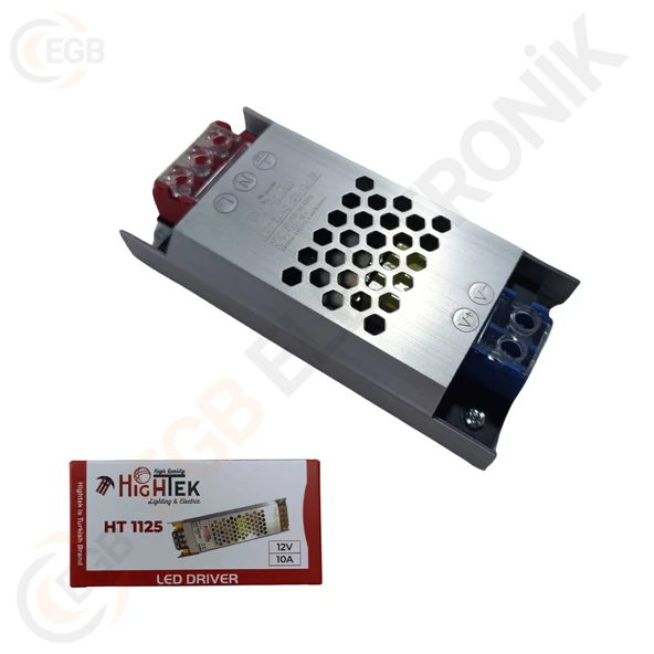 HIGHTEK HT-1125 12V 10A Ultra Slim Trafo 2 Çıkışlı