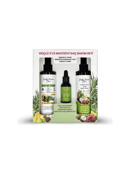 Daily Dream Care Rosemary Miracle Güçlü Mucizevi Saç Bakım Seti Biberiye Bakımı 3'lü Set (Tonik + Serum)