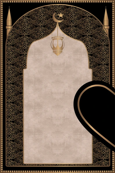 Kalpli Çift Seccade Diz Ağrıtmayan Yumuşak Namazlık Hediyelik Seccade - Resim 2