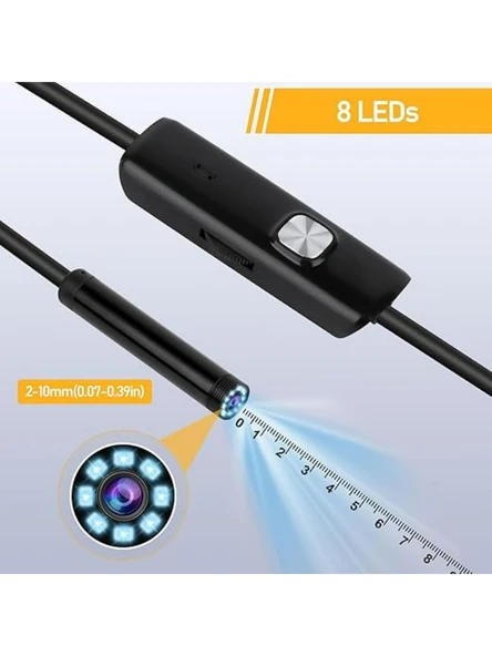 BLUE İNTER CMR72 Işıklı 10M Endoskopi Kamerası 1080P Hd Su Geçirmez IP67 8 LED Android ve Ios - 2