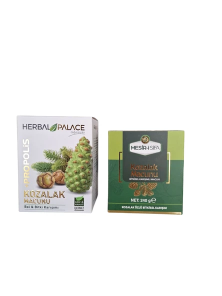 Herbal palace çam kozalağı macunu 230 gr & mesiri şifa kozalak macunu 240 gr kozalak seti